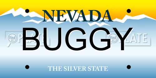 BUGGY Nevada License Plate