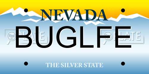 BUGLFE Nevada License Plate