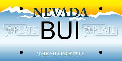 BUI Nevada License Plate