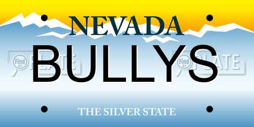 BULLYS Nevada License Plate