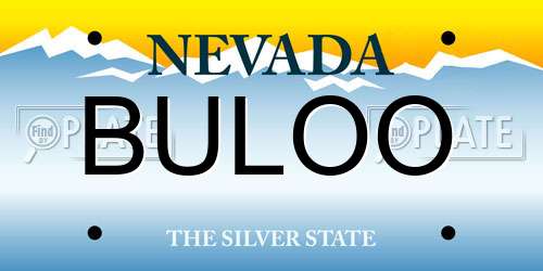 BULOO Nevada License Plate