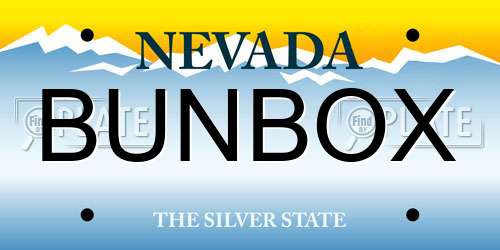 BUNBOX Nevada License Plate