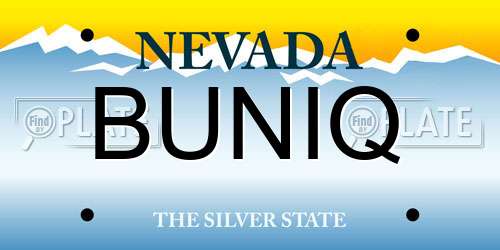 BUNIQ Nevada License Plate