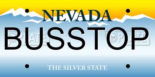 BUSSTOP Nevada License Plate