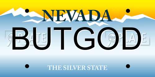 BUTGOD Nevada License Plate