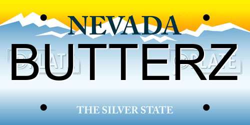 BUTTERZ Nevada License Plate