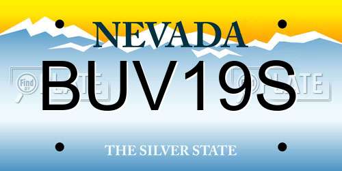BUV19S Nevada License Plate