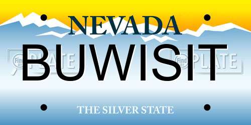 BUWISIT Nevada License Plate