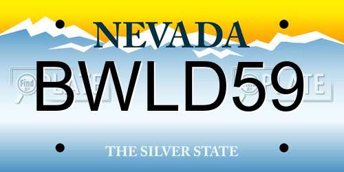 BWLD59 Nevada License Plate