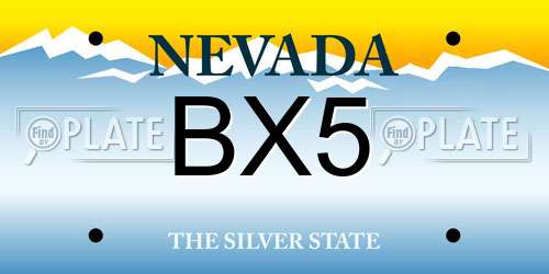 BX5 Nevada License Plate