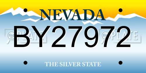 BY27972 Nevada License Plate