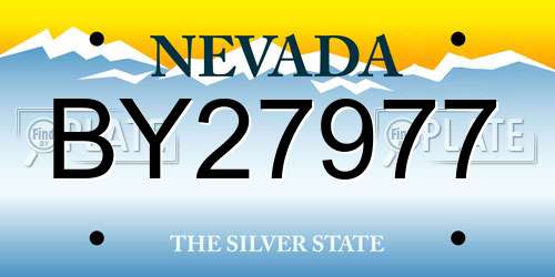 BY27977 Nevada License Plate