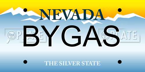 BYGAS Nevada License Plate
