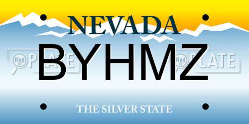 BYHMZ Nevada License Plate