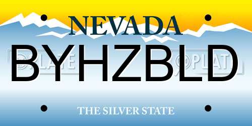 BYHZBLD Nevada License Plate