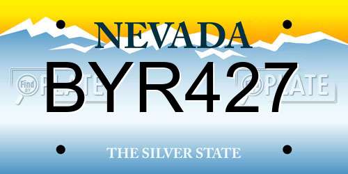 BYR427 Nevada License Plate