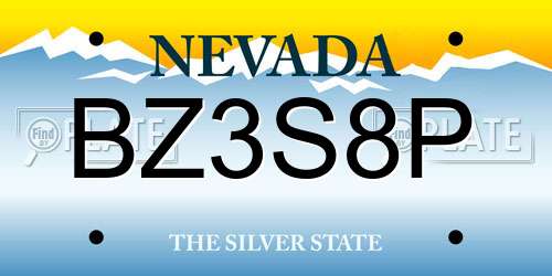 BZ3S8P Nevada License Plate