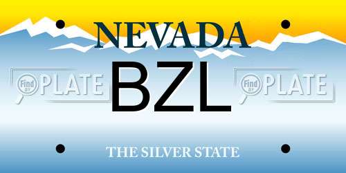BZL Nevada License Plate