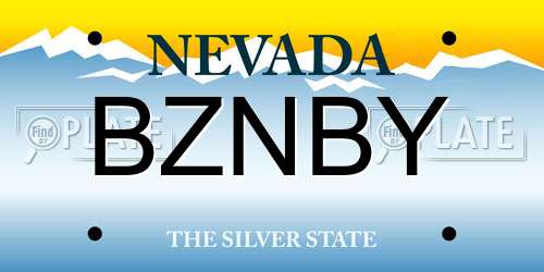 BZNBY Nevada License Plate