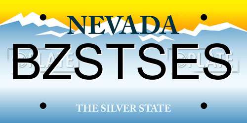 BZSTSES Nevada License Plate