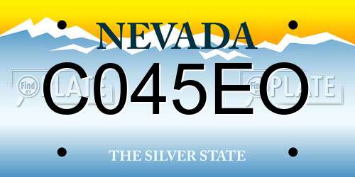 C045EO Nevada License Plate