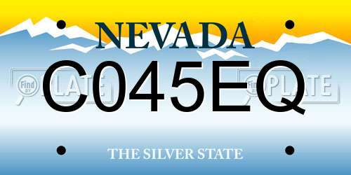 C045EQ Nevada License Plate