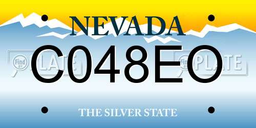 C048EO Nevada License Plate