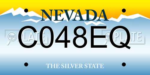 C048EQ Nevada License Plate