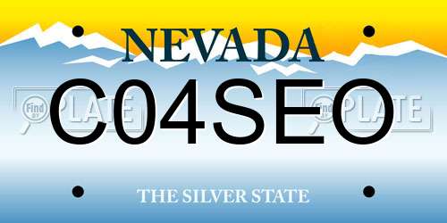 C04SEO Nevada License Plate