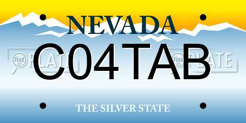 C04TAB Nevada License Plate