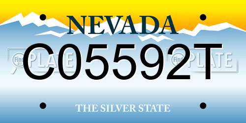 C05592T Nevada License Plate