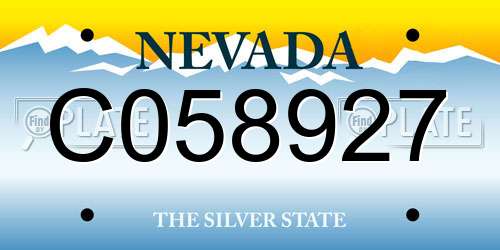 C058927 Nevada License Plate