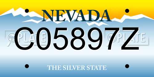 C05897Z Nevada License Plate