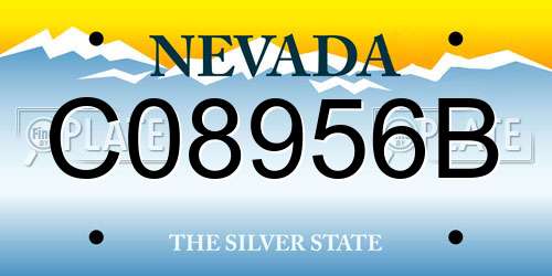 C08956B Nevada License Plate