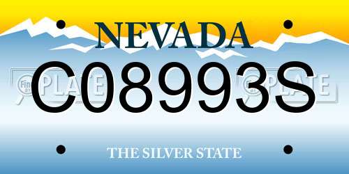 C08993S Nevada License Plate