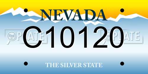 C10120 Nevada License Plate