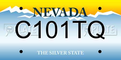 C101TQ Nevada License Plate