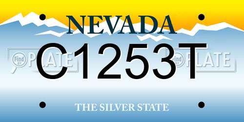 C1253T Nevada License Plate