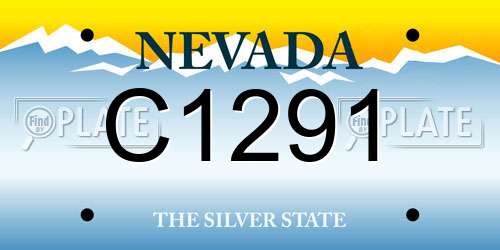 C1291 Nevada License Plate