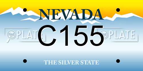 C155 Nevada License Plate