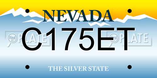 C175ET Nevada License Plate