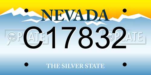 C17832 Nevada License Plate