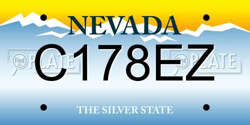 C178EZ Nevada License Plate