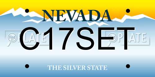 C17SET Nevada License Plate