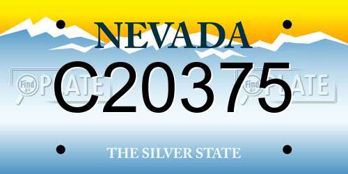 C20375 Nevada License Plate