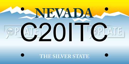 C20ITC Nevada License Plate