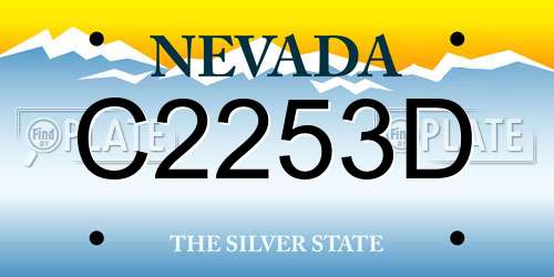 C2253D Nevada License Plate