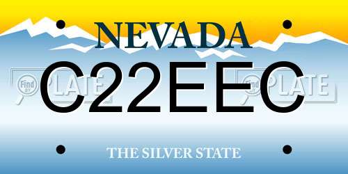 C22EEC Nevada License Plate