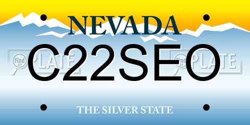 C22SEO Nevada License Plate