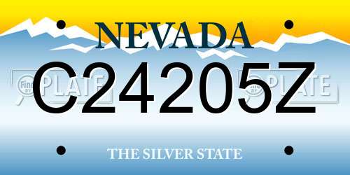 C24205Z Nevada License Plate